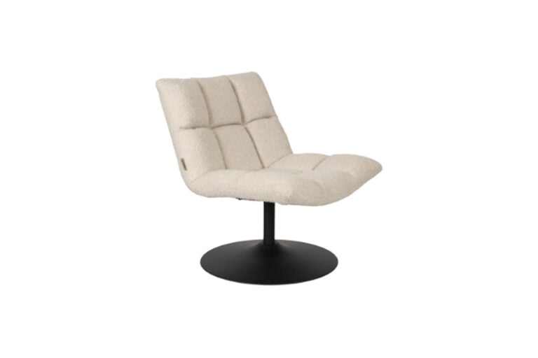 Fauteuil teddy beige draaibaar L81xB66xH78