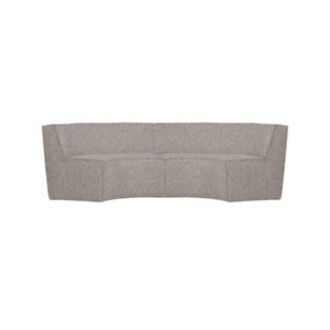 4-seater semi-circular sofa, mixed natural finish L260xW131xH85 (set)