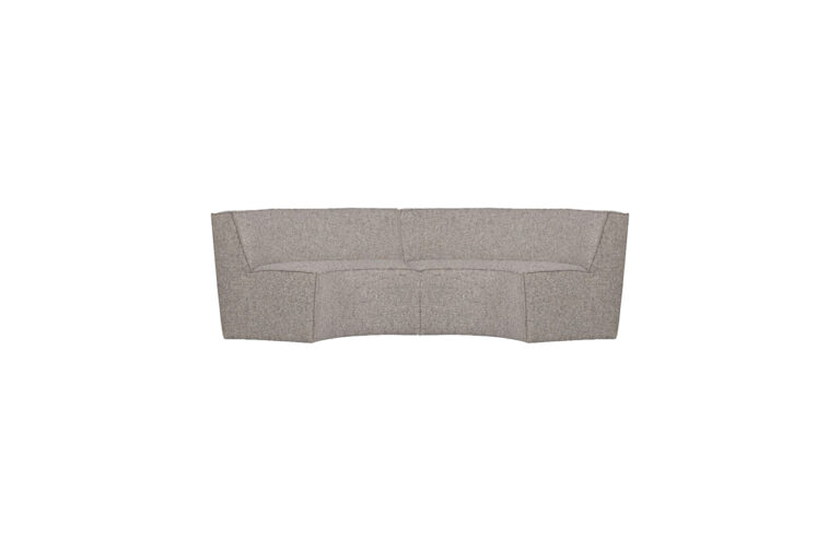 Halfronde bank 4-zits gemêleerd naturel L260xB131xH85 (set)