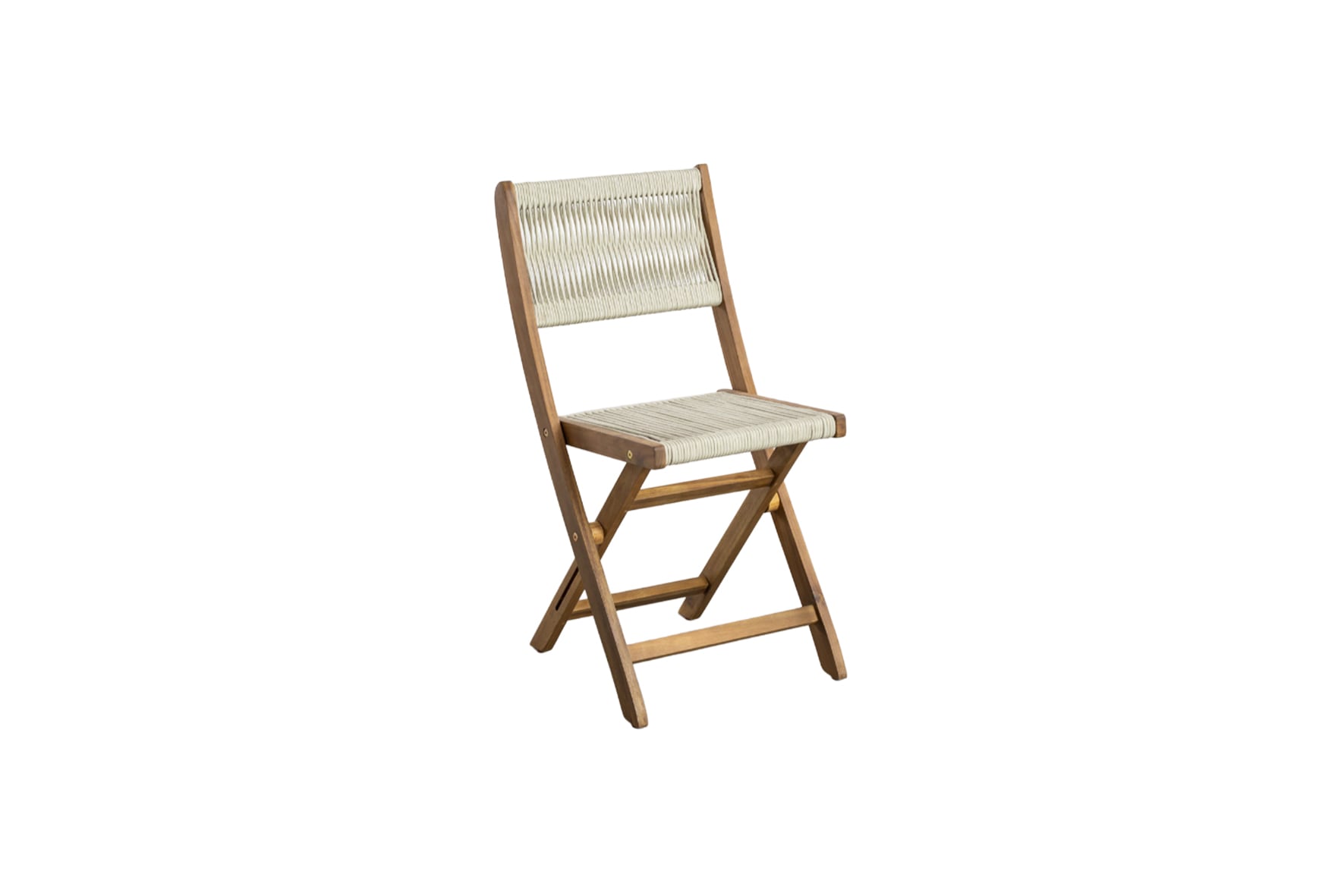 Klapstoel met touwzitting beige L40xB34xH85