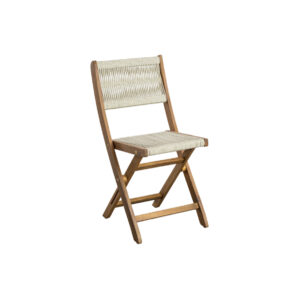 Klapstoel met touwzitting beige L40xB34xH85