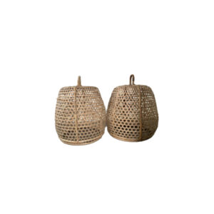Hanenmand hanglamp gevlochten riet Ø60xH73
