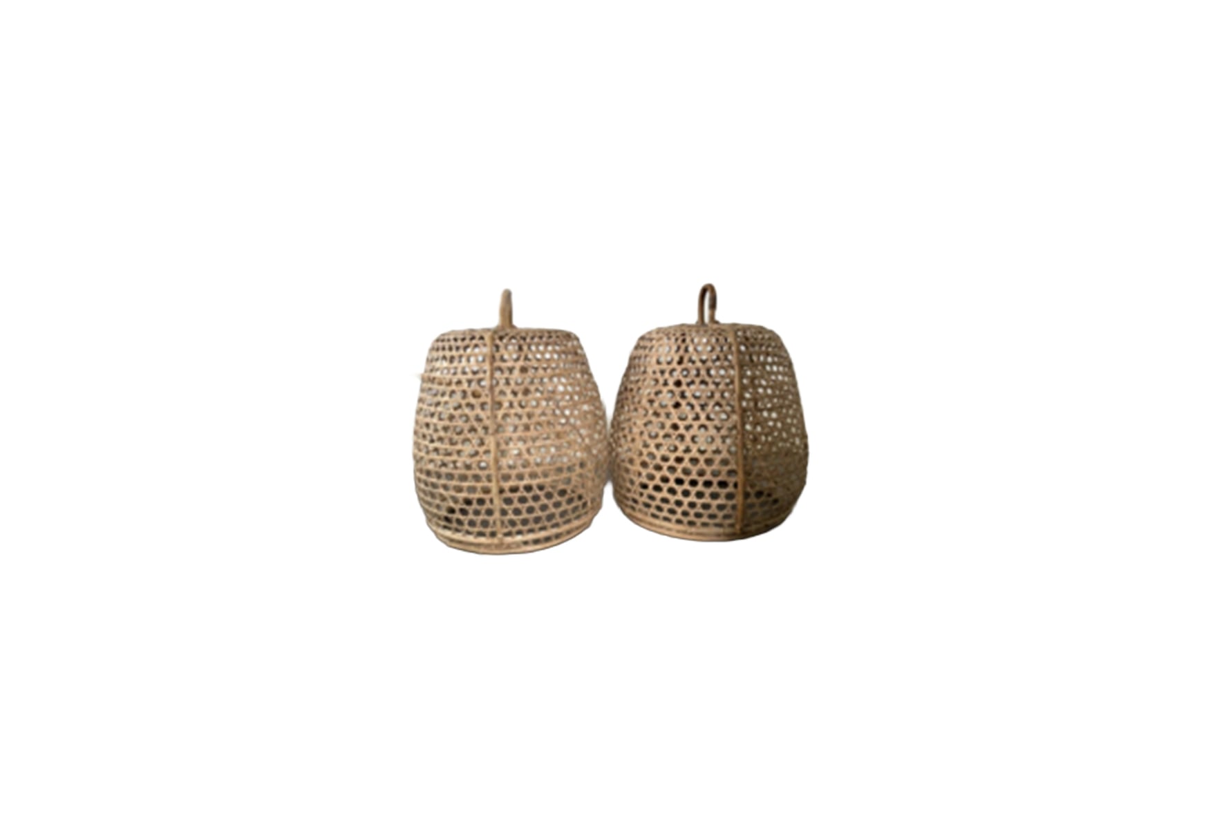 Hanenmand hanglamp gevlochten riet Ø60xH73