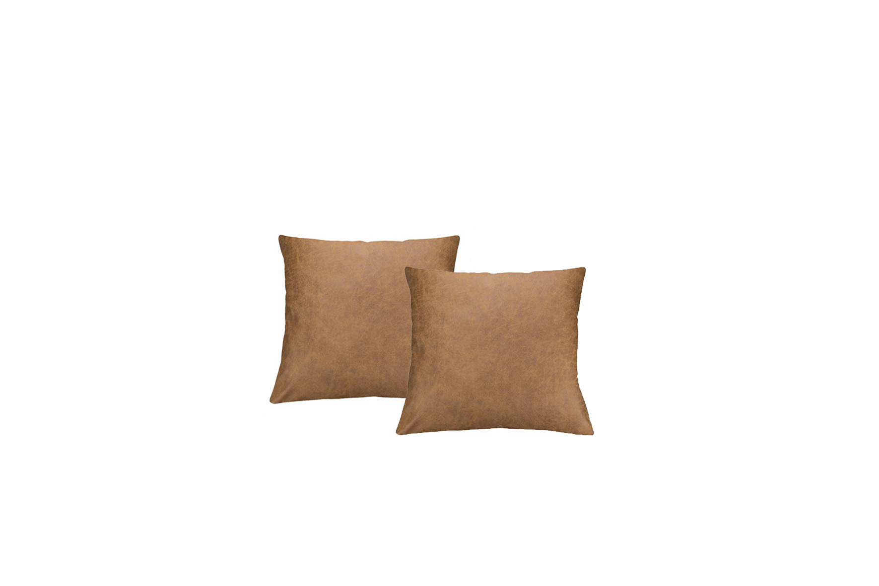Throw pillow | Leatherlook cognac L45xW45