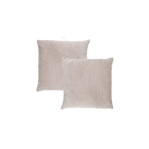 Sierkussen | Rib grijs/beige L60xB60