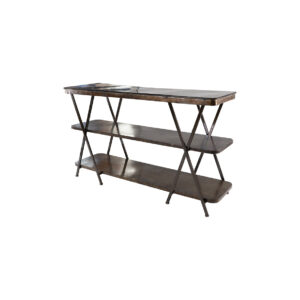 Vintage dressoir met metalen bovenblad
