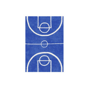 Vloerkleed L | Basketbalveld blauw L230xB160