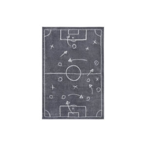 Vloerkleed L | Voetbalveld grijs L235xB160