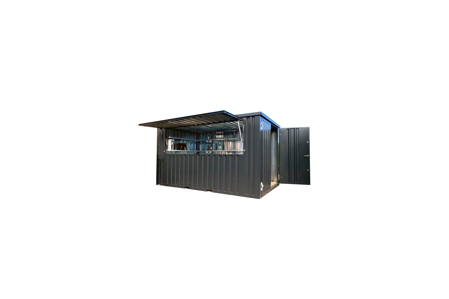 Container bar zwart L410xB220xH240 (set)