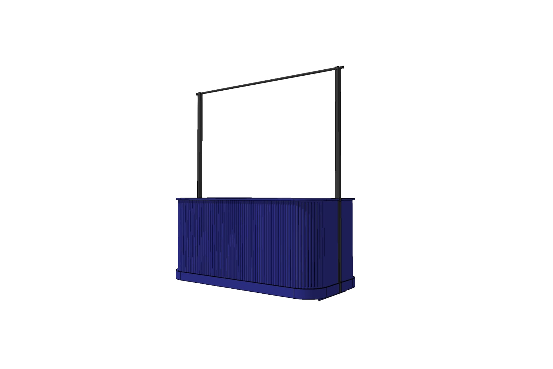 Blue counter L196xW96xH224