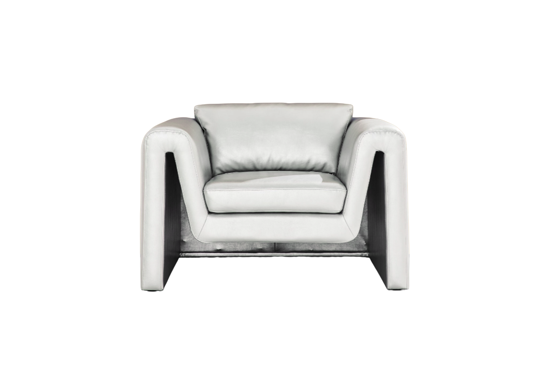 Fauteuil zilver L88xB105xH73